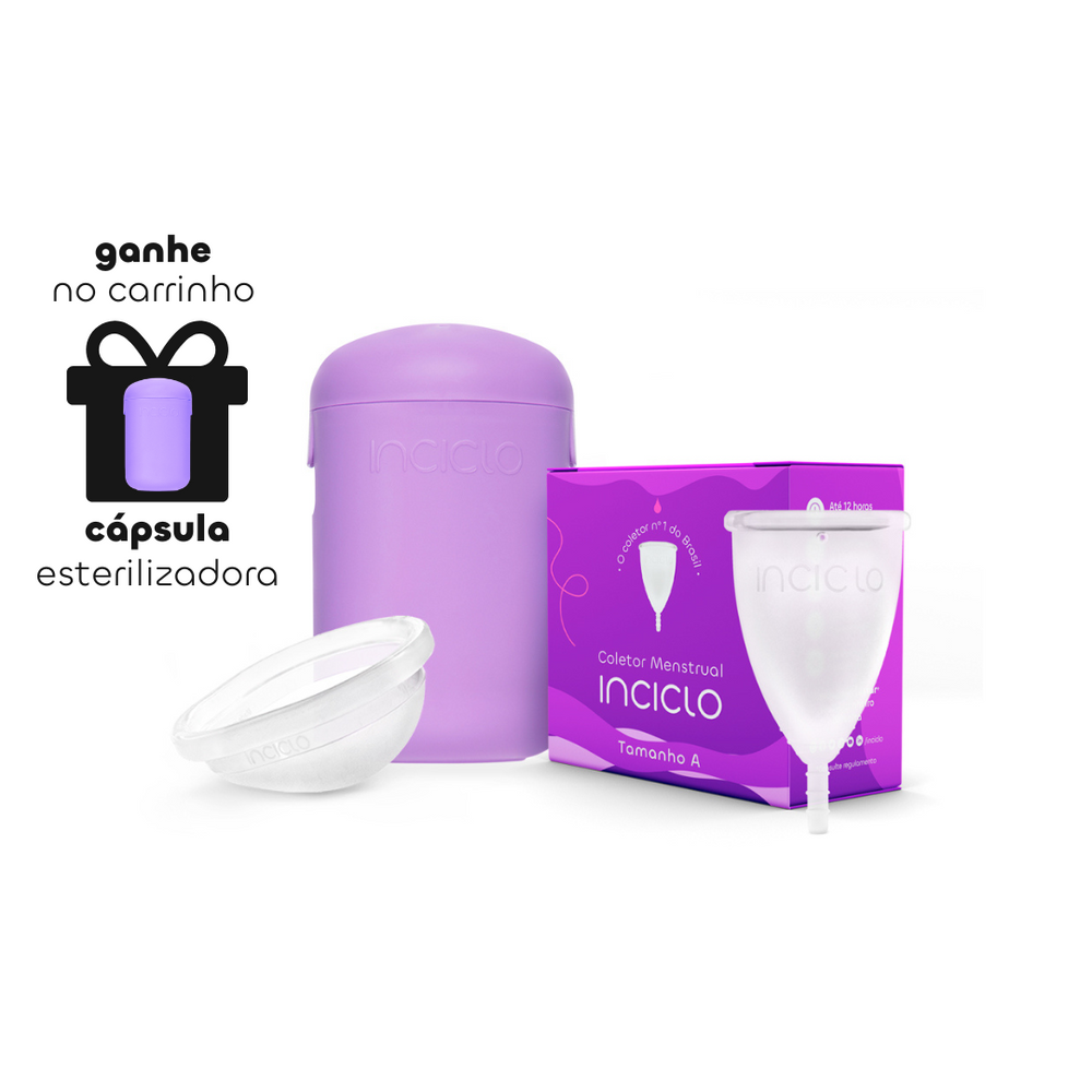 Kit Coletor + Disco Menstrual + Cápsula Esterilizadora