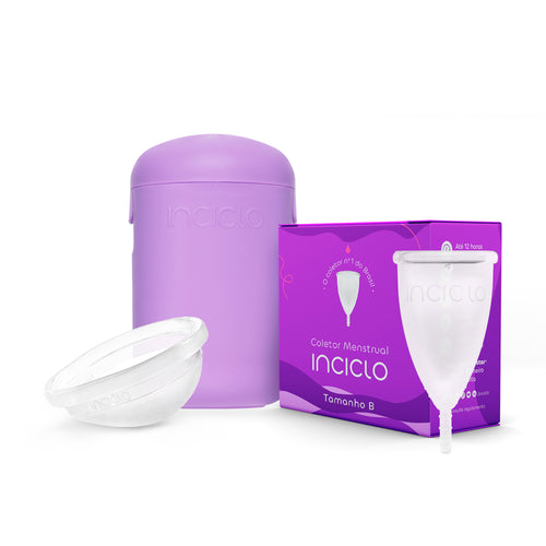 Kit Coletor + Disco Menstrual + Cápsula Esterilizadora