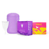 Kit Coletor Menstrual Inciclo + Cápsula Esterilizadora + Funil Urinável Pipix (5 unidades) - Loja Inciclo