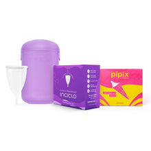 Kit Coletor Menstrual Inciclo + Cápsula Esterilizadora + Funil Urinável Pipix (5 unidades) - Loja Inciclo